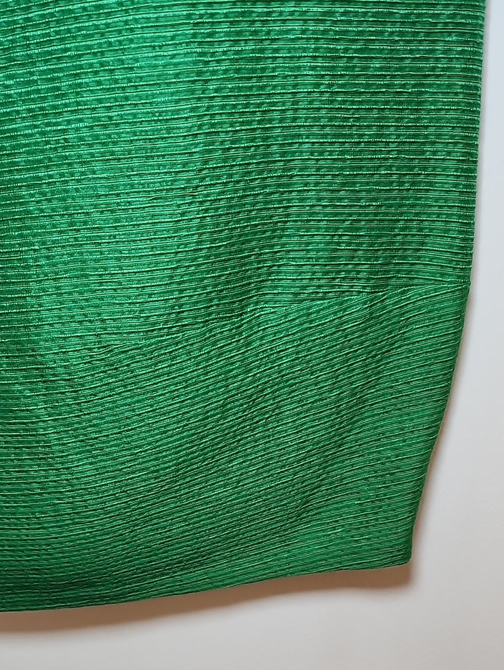 Max Mara Kelly green silk blend shift mini Dress textured finish Size 6 - Picture 8 of 16